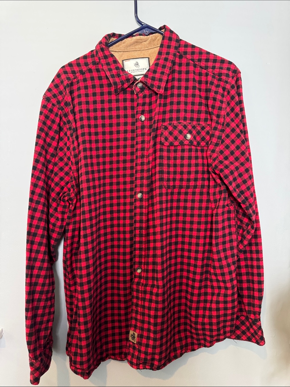 Legendary Whitetails Red and Black Buffalo Plaid Button-Down Shirt